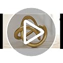 Modern Geometric Gold Knot Sculpture Resin Tabletop Decor Statue