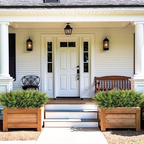Waipfaru 36 Bundles UV Resistant Artificial Outdoor Plants - Green