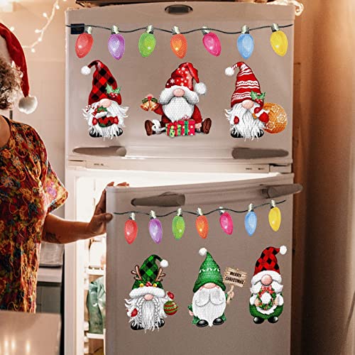 BORAMDO Gnome Christmas Reflective Car Magnets Set - 30Pcs, Variation Gnome-01