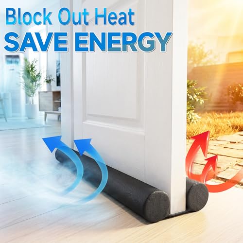 Under Door Draft Stopper 36 Inch - Adjustable Door Seal & Noise Blocker