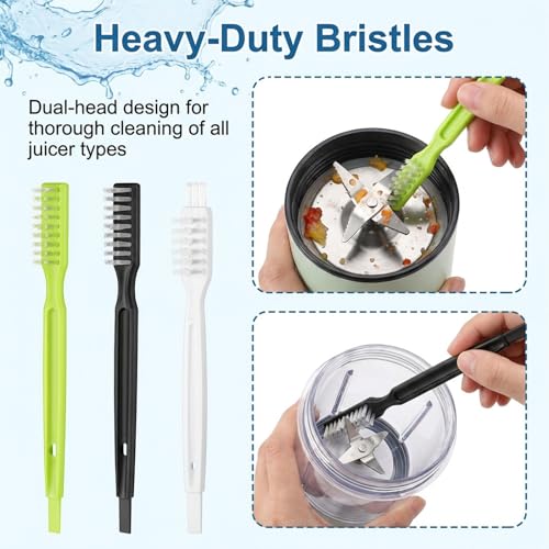 3-Piece Juicer and Blender Cleaning Brush Set for Narrow Crevices