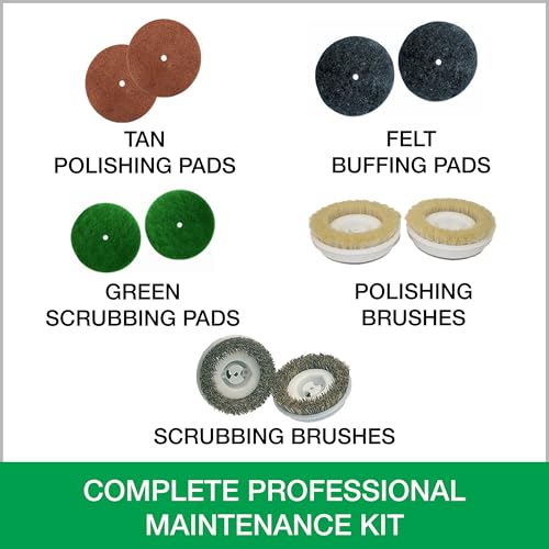Portable Dual Brush Floor Scrubber and Polisher for Hardwood and Carpet