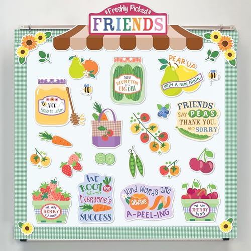 41pc Farmers Market Classroom Bulletin Board Set - Fruit Theme Decor