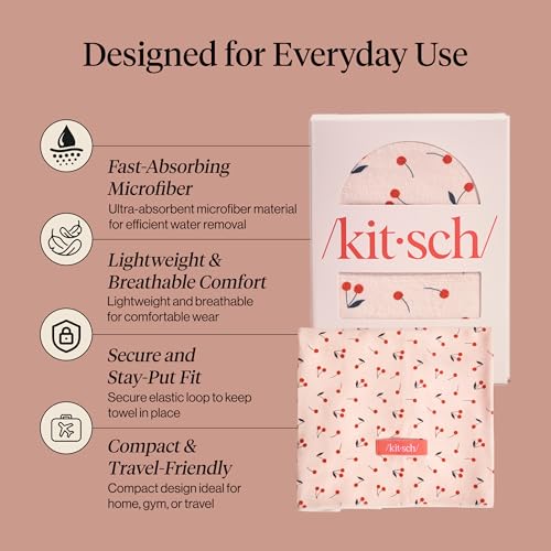 Kitsch XL Microfiber Hair Towel Wrap for Women - Fast Drying