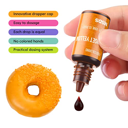 12-Color Liquid Food Coloring Set - Food-Grade Dye for Baking & Icing