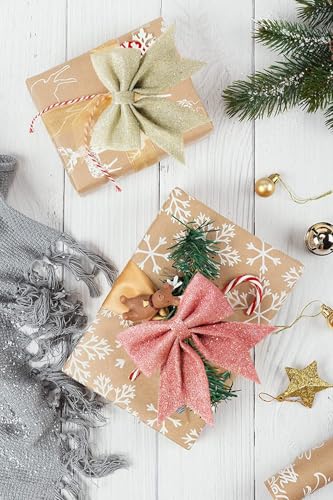 Prudance 10" Glitter Bow Set - 5 Color Christmas & Event Decor Bows