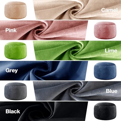 3ft Memory Foam Bean Bag Chair - Ultra Soft Velvet Sofa, Dark Grey