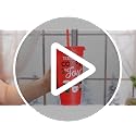 Vesici 12 Pack 24 Oz Christmas Plastic Cups with Lids and Straws – Joy Edition