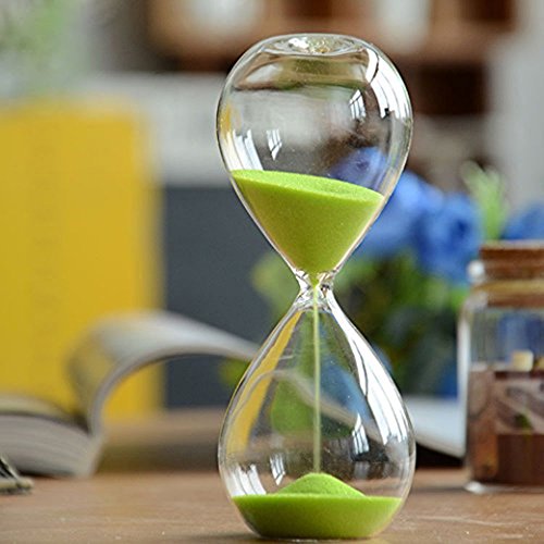 Large Colorful Sand Glass Timer - 15 Minutes Green Home Desk Decor Christmas Gift