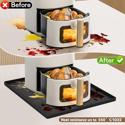 Silicone Heat Resistant Mat for Air Fryer and Kitchen Appliances 18x15