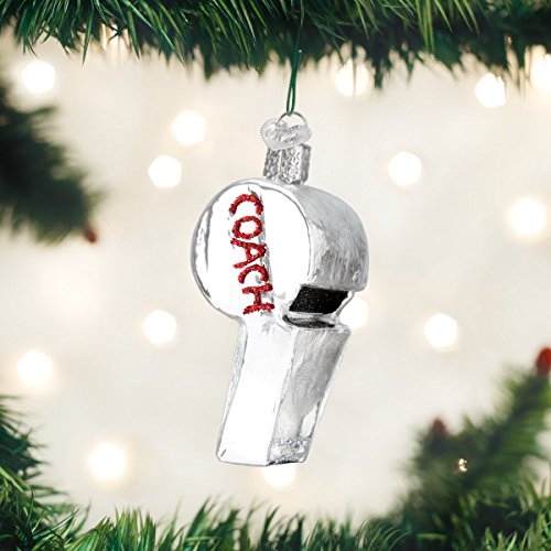 Old World Christmas Coach's Whistle Glass Ornament - Handcrafted Holiday Decoration