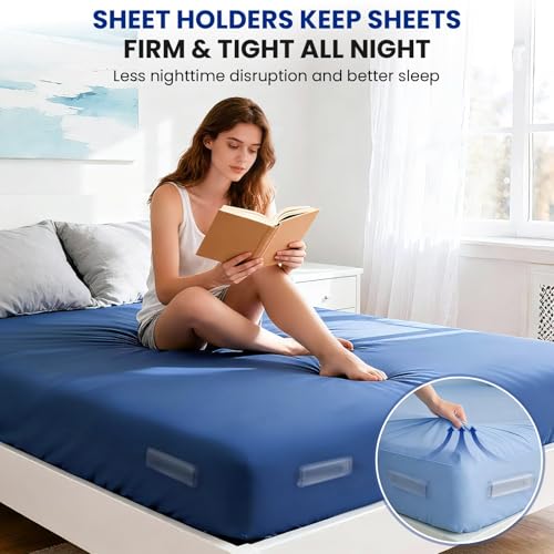 Bed Sheet Holders for Corners - Heavy Duty Fitted Sheet Clips, 4 Pack