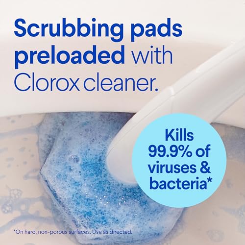 Clorox ToiletWand Toilet Bowl Cleaner System with Caddy and 16 Disinfecting Refill Heads