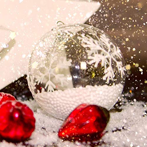 Koogel 20PCS DIY Clear Ornaments Balls, 3.15 Inch Fillable Christmas Transparent Ball Baubles Crafts for Party Favor Wedding Birthday Home Christmas Tree Decor