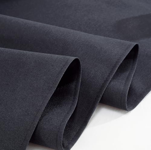 Mengersi Solid Black Cotton King Bed Runner Scarf Cover Protector