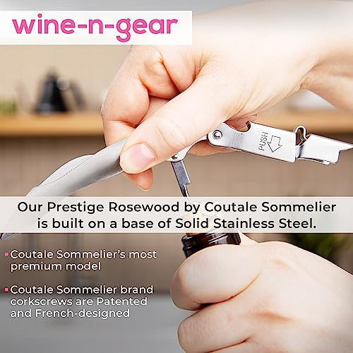 Infun Prestige French Patented Spring-Loaded Double Lever Wine Bottle Opener