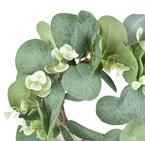 9-Inch Artificial Eucalyptus Wreath Set for Kitchen Cabinets, 2 Pieces