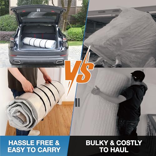 Vacuum Mattress Storage Bag with 4 Adjustable Straps for Queen Full