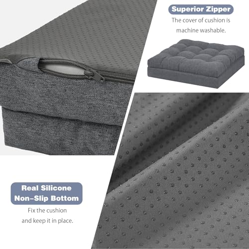 Memory Foam Recliner Seat Cushion with Lumbar Pillow - 20 x 20 inch