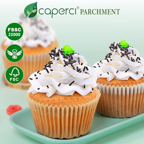 225-Count Unbleached Parchment Cupcake Liners - Standard Muffin Baking Cups