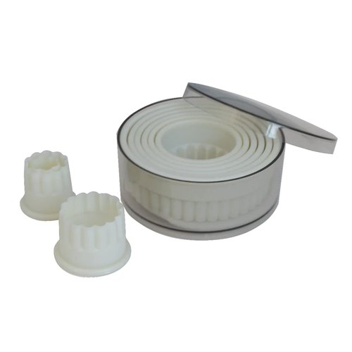 de Buyer Round Fluted Cutters - 9-Piece Set - Creates Clean, Defined Cuts, Scallops & Flutes - Dishwasher Safe