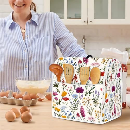 Universal Stand Mixer Dust Cover with Storage Pockets (6-8 Qt)