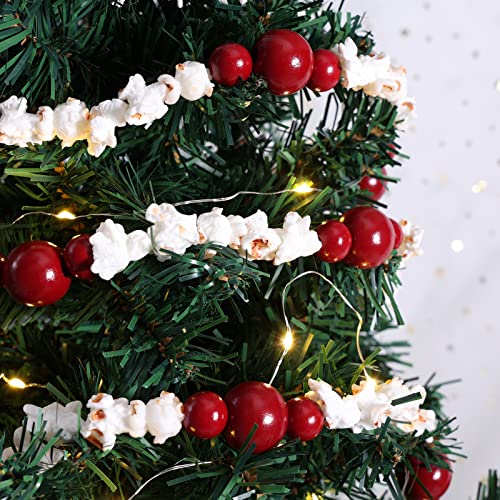 9 ft Popcorn Bead Garland Christmas Decorations for Tree Wreaths Fireplace