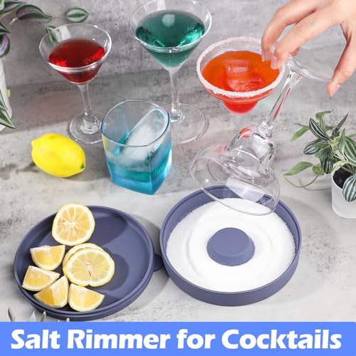 Kamehame Silicone Salt Rimmer for Cocktails with Lid - Bar Garnish Tool