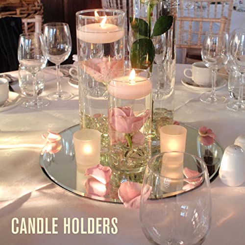 10-Inch Round Mirror Centerpieces for Tables - 12 Pack Glass Mirror Plates