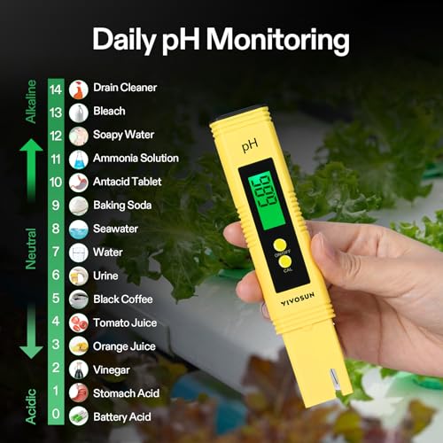 Digital pH Meter and TDS EC Meter Combo for Hydroponics and Pools