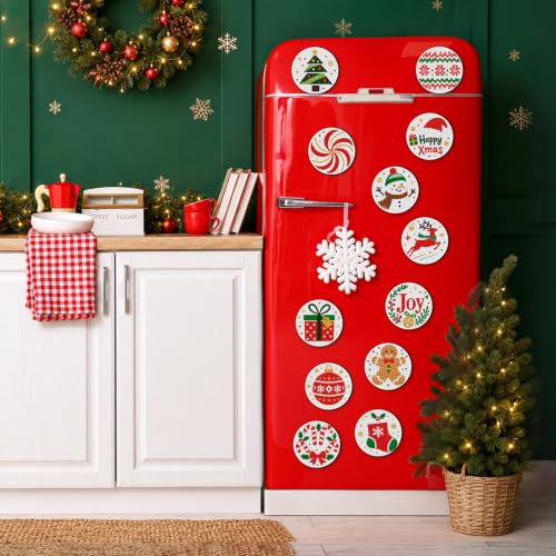 Zonon Joyful Xmas 12Pcs Christmas Diamond Art Magnets Kit (Joyful / Xmas) – Diamond Painting Magnets Craft