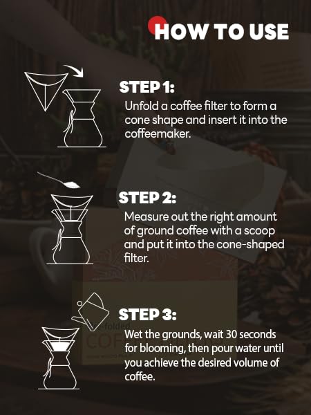 Natural Unbleached Pour-Over Coffee Filters, 5-13 Cup Cone, 50 Pack