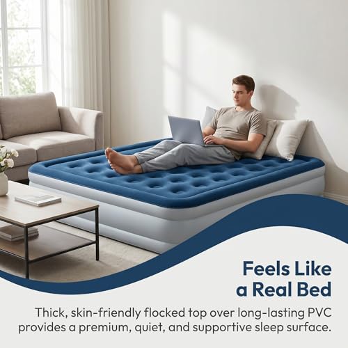 Queen Air Mattress with Built-In Pump - 16 Inch Raised Inflatable Bed