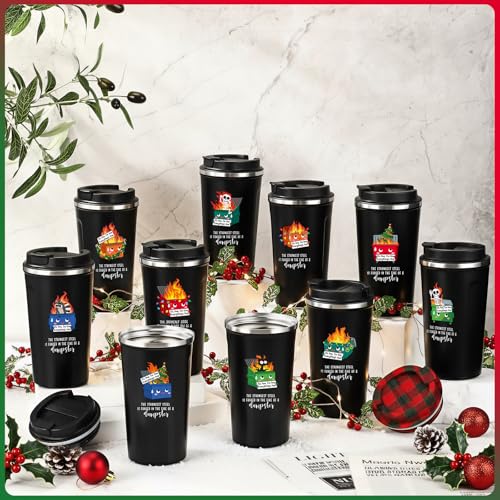 Xmas Skylety 10 Pcs Funny Dumpster Fire Response Tumblers 17oz for Office Gifts