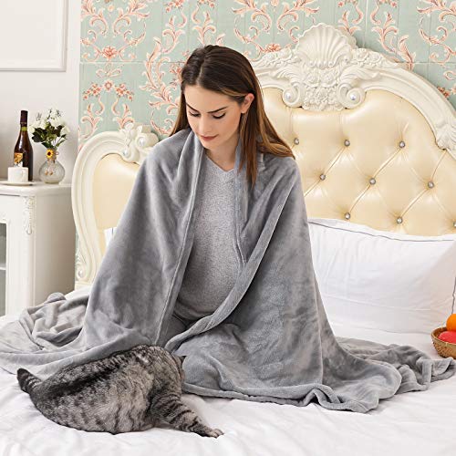 KMUSET Fleece Throw Blanket - Super Soft Lightweight Microfiber Bed Blanket