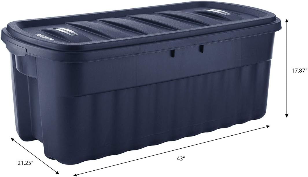 Rubbermaid 50 Gallon Roughneck Storage Tote - Durable, Reusable Plastic Bin for All Your Needs