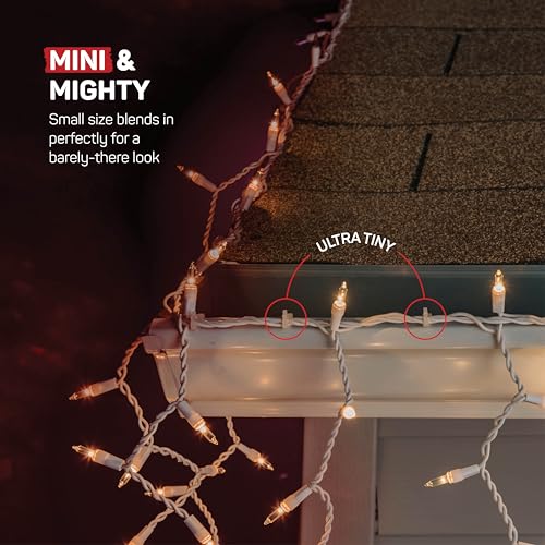 SEWANTA 200 Pack Christmas Light Clips Set - Gutter & Shingle Mounts, Model 1