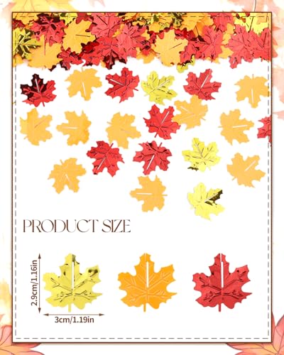 Aecsze Thanksgiving Style Fall Leaf Confetti 60g Autumn Party Decor