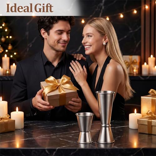 Ninsula 2-Pack Cocktail Jiggers Set — Premium 304 Stainless Steel Bar Tools for Professional Mixology