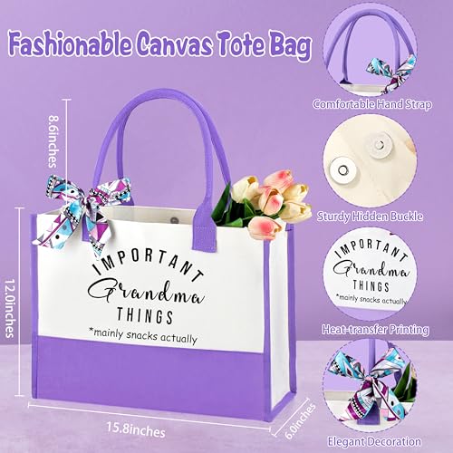 Grandma Gift Set - 7-Piece Basket with Keepsake Cozy Accessories