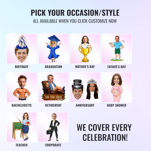 Personalized Face Swizzle Sticks for Parties – Custom Drink Stirrers with Photo