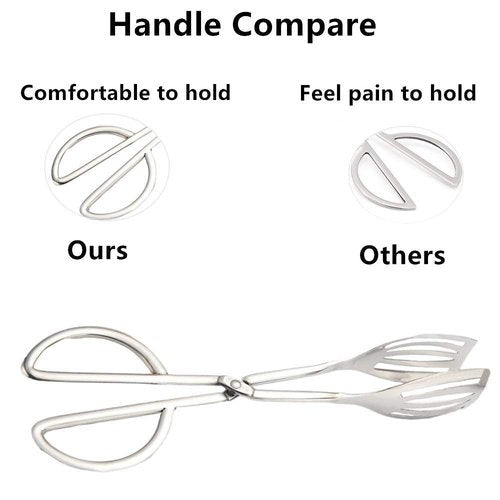 2-PACK Salad Tongs for Serving Buffet Party Catering with Stainless Steel Cooking Kitchen Tongs 10.3"