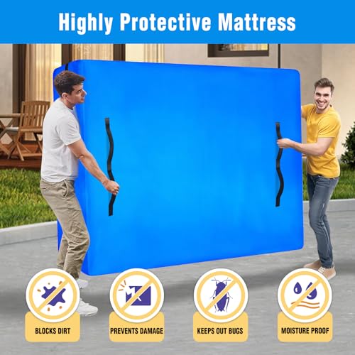 Mattress Storage Bag with Zipper and 8 Carrying Handles - King Size