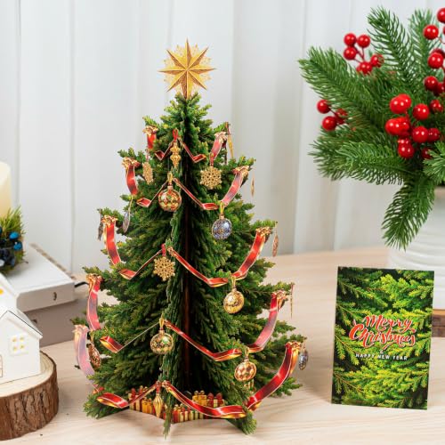 AIMEEOI 13-Inch Pop-Up Christmas Tree Holiday Card - Festive 3D Christmas Tree