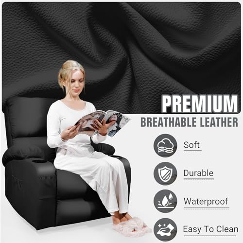 Swivel Rocking Recliner Chair with Massage, Heat, and USB Charging Ports