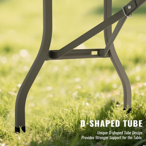Folding Table - Heavy Duty 330LBS Capacity | Sturdy & Foldable Design for Camping, Parties & More