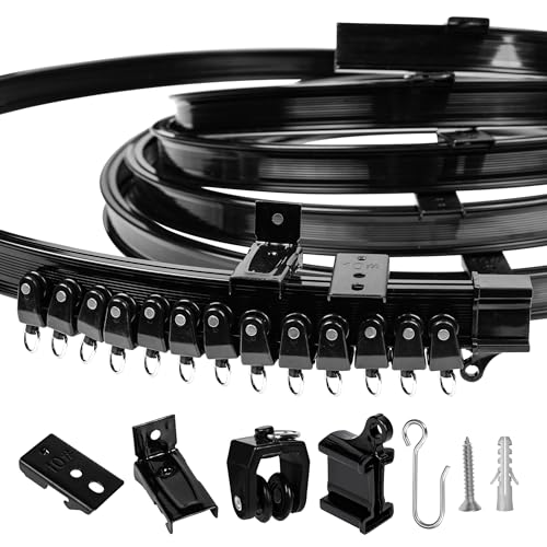 12ft Flexible Ceiling Curtain Track - Bendable Rail for Room Dividers