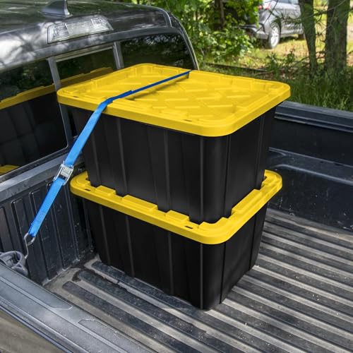 6-Pack 27 Gallon Heavy Duty Plastic Storage Bins with Lids