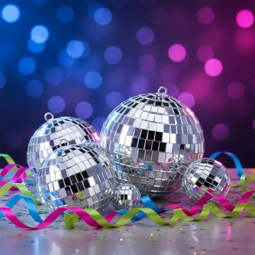 54 Pcs Mini Disco Ball Decorations - Reflective Hanging Ornaments for Parties & Events