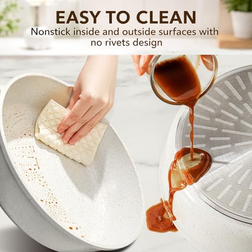 13-Piece Nonstick Ceramic Cookware Set - Non-Toxic Pots and Pans Set